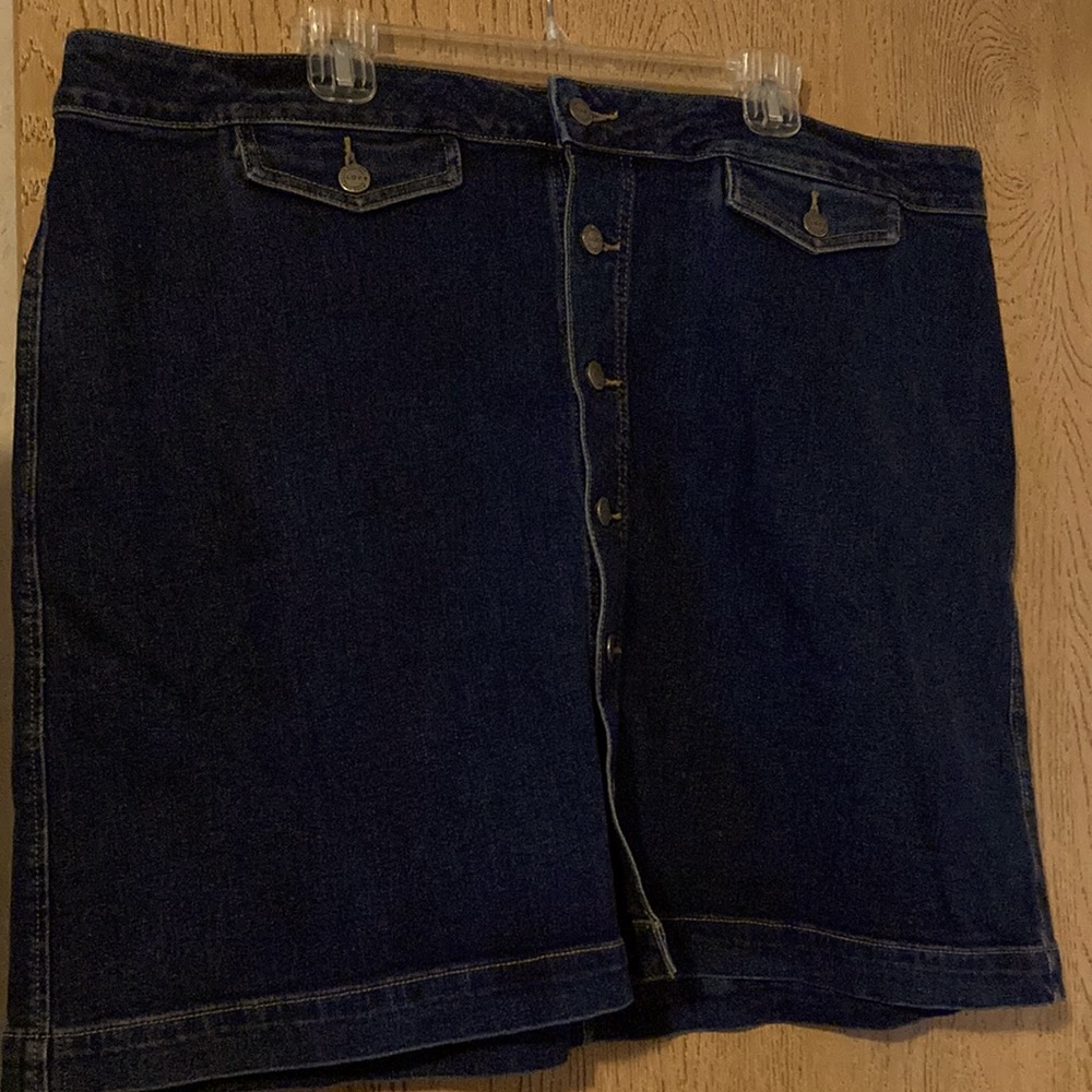 Loft Buttoned Denim Skirt